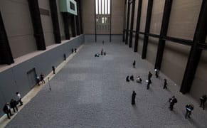 Ai Weiwei Spreads a Sunflower Seed Carpet at Tate's Turbine Hall