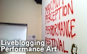 Liveblogging Maximum Perception, Sat Night