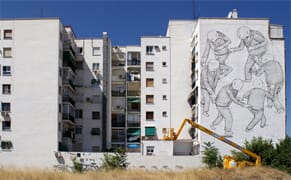 An Office in Madrid Pairs Street Artists With Empty Walls