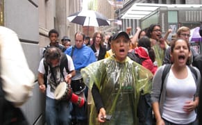 Tension and Theater in the Picket Lines of #OccupyWallStreet