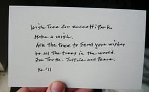 Yoko Ono and Occupy Wall Street Collaborate On a Wish Tree Project