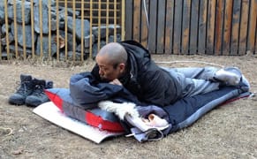 Artist Sleeps Outside Till the Grass Grows