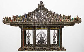 Sustainable Buddhas Made of Cardboard