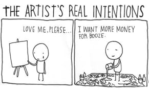 The Artist's Real Intentions: A Comic Strip