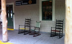 A Subway Platform Becomes a Front Porch