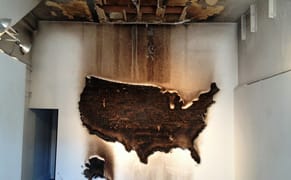 Artists Try to Light US Map on Fire, Burns Gallery … or Something