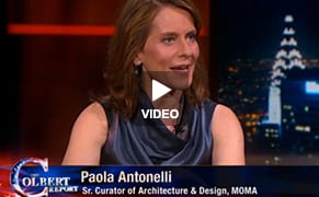 MoMA Curator Paola Antonelli Appears on Colbert Report to Talk Design