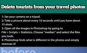 How to Photoshop the Tourists Out