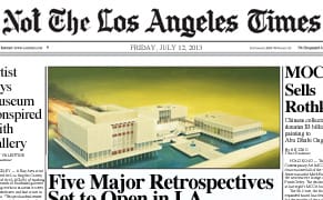 To Live and Die in Newspaper Art Journalism in LA