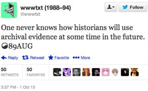 A Trip Through Internet History with @wwwtxt