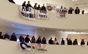 Protest Action Erupts Inside Guggenheim Museum