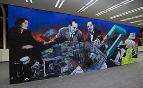 An Abandoned Cubicle Complex Filled with Art