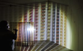 Film Strips Shining Like Stained Glass