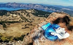 Vandalism by Casey Nocket at Crater Lake (photo via calipidder.com)