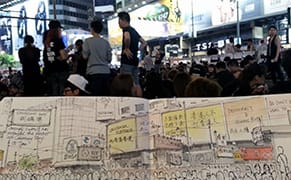 Artists Mobilize to Capture Hong Kong's Umbrella Movement in Pen and Ink