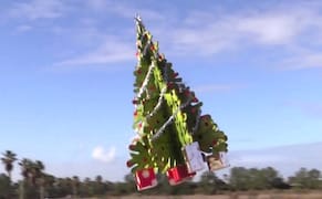 Christmas Tree Drone Delivers Yuletide Nightmares