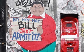 Street Artist Tells Bill Cosby to Fess Up