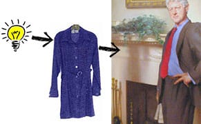 Monica Lewinsky Casts a Shadow on Bill Clinton's Presidential Portrait