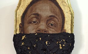 Portraits of Prisoners in Gold Leaf and Tar