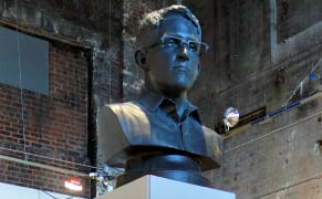 At a Surveillance-Themed Art Fair, Snowden Bust Is the Star