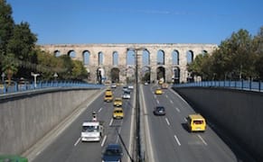 Turkish Prime Minister Nails Political Banner to Ancient Roman Aqueduct