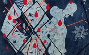 Fabrics Stained with Colonial Blues