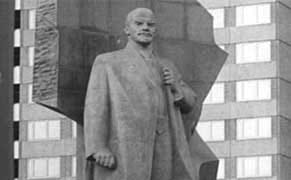 Soviet Symbols Going Up and Coming Down