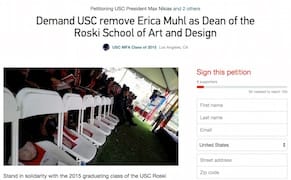 Graduating MFA Class of USC’s Roski School Demand Dean’s Removal