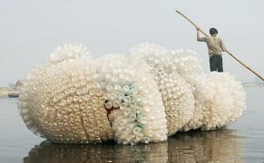 From Beach Sandals to Ghost Nets, Artists Confront the Plastic Pollution of the Oceans