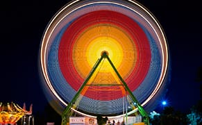 Carnival Rides Spun into Abstraction