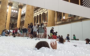 Finding Refuge at a Ball-Pit Beach Inside a Museum