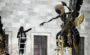 British Museum’s First Commissioned Caribbean Sculptures Tower Over Its Great Court