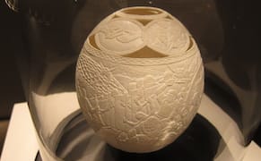 Two Decades of Life in Prison Drilled into Ostrich Eggs