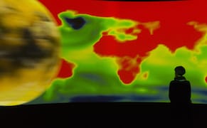 A Sobering 360-Degree Video Visualization of Climate Change Data