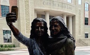 Bronze Sculpture of Selfie-Snappers Stirs a Storm in Sugar Land