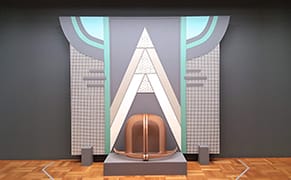 Whimsical, Art Deco–Inspired Window Designs