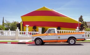 The Deceptively Cheerful Stripes of Deadly Fumigation Tents