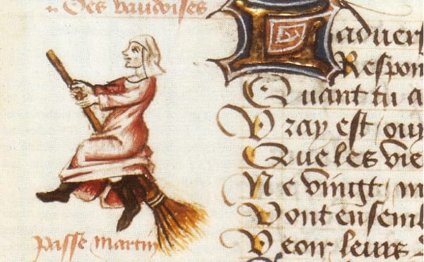 The First Known Depiction of a Witch on a Broomstick