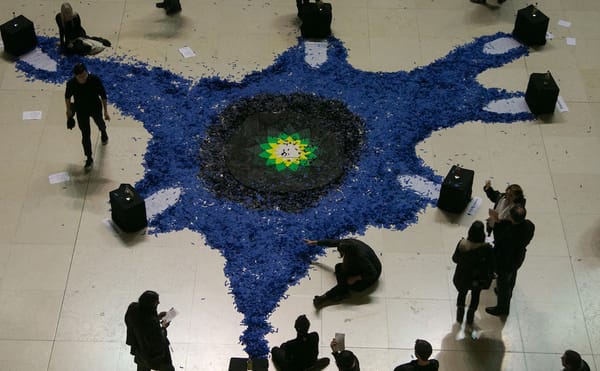 In Wake of Trump's Election, Protestors Address Climate Change at the British Museum