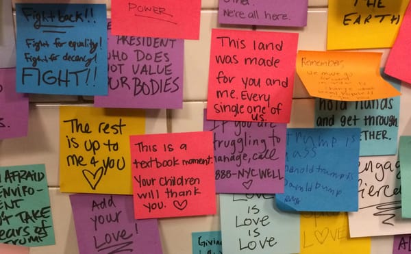 An Artist’s Sticky-Note Project Spreads Post-Election Solidarity