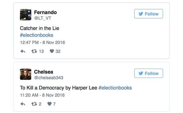 "The Great Nasty," "Fifty Shades of Orange," and Other Punny #ElectionBooks Titles