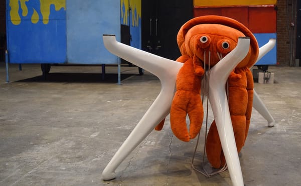 An Exhibition of Sea Creatures and Beach Gear Treads Water