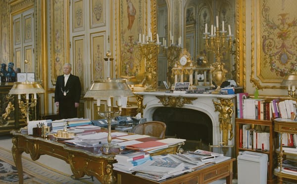 Still image from Laurent Grasso, "Elysée" (2016), 35 mm film loop (transferred to DVD) with music by Nicolas Godin (all image