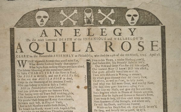 Penn Libraries Acquires Benjamin Franklin's First Broadside, a Skull-Adorned Elegy