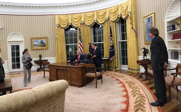 In Oval Office Rehang, Trump Continues to Copy Others