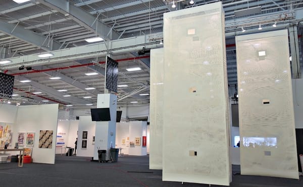 Colossal Hand-Cut Towers Greet Visitors at Art on Paper