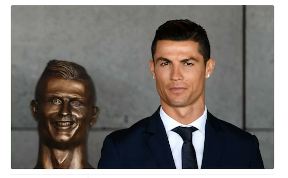 Soccer Superstar Cristiano Ronaldo’s New Bronze Bust Is… Special