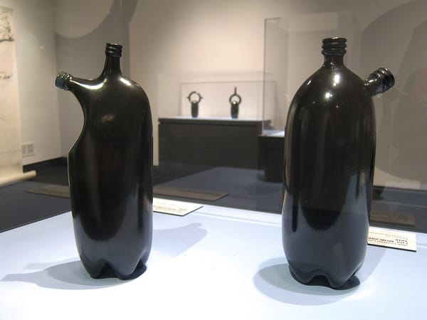 Clay Vessels Pay Tribute to the Plastic Water Bottle
