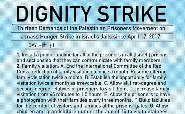 Artists Launch Initiative in Support of the Palestinian Prisoners’ Hunger Strike