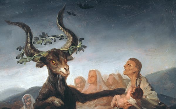 Francisco Goya, "Witches Sabbath" (1797–98) (Museum of Lázaro Galdiano, via Wikimedia Commons)